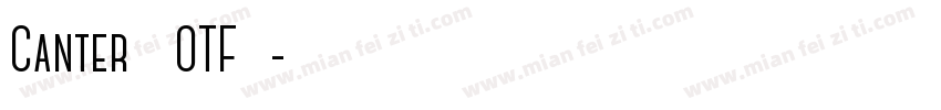 Canter (OTF)字体转换
